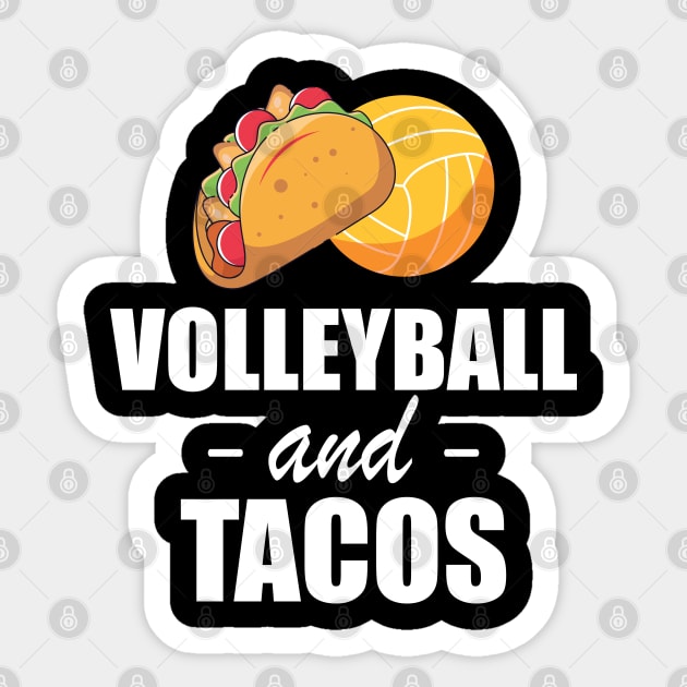 Volleyball and tacos Sticker by KC Happy Shop